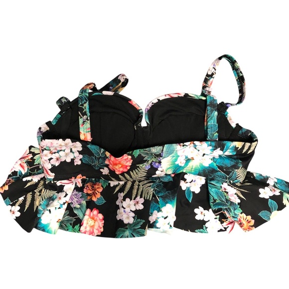 Torrid Tropical‎ Peplum Padded Tankini Top - Picture 5 of 7